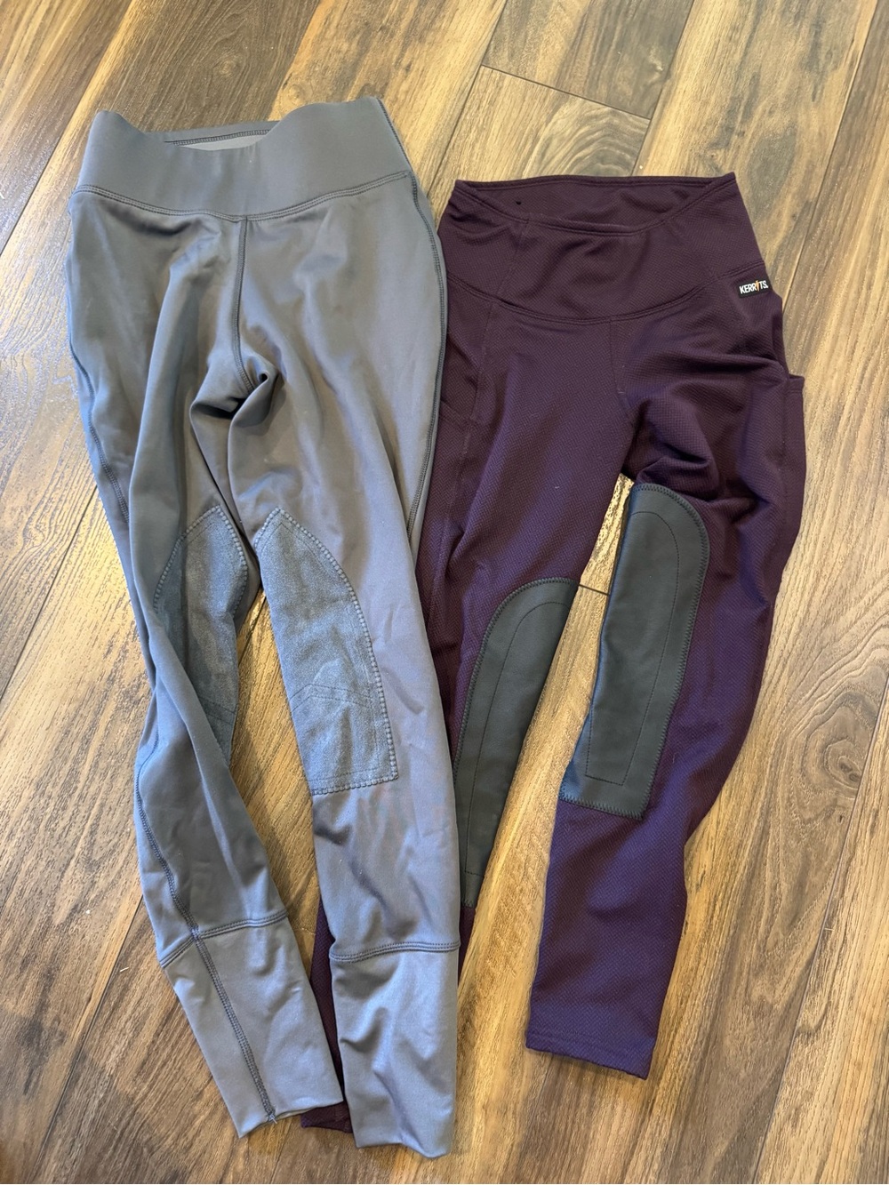 Kerrits Burgundy Riding Leggings and Riding Sport grey leggings XS women’s
